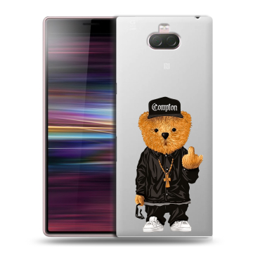 Силиконовый чехол на Sony Xperia 10 с принтом Мишка Силиконовый чехол на Sony Xperia 10 с принтом Мишка