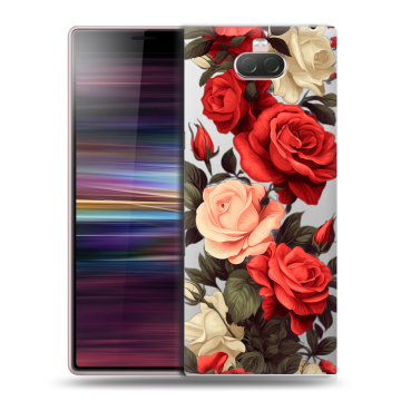 Силиконовый чехол на Sony Xperia 10 с принтом Розы