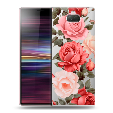 Силиконовый чехол на Sony Xperia 10 с принтом Розы