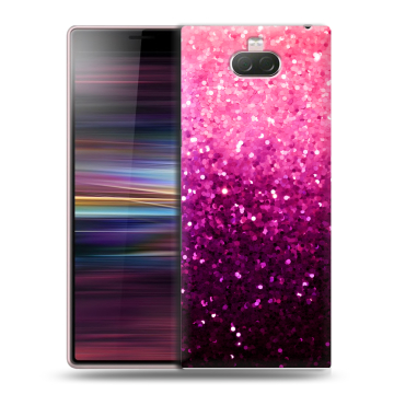 Силиконовый чехол на Sony Xperia 10 с принтом Блестки
