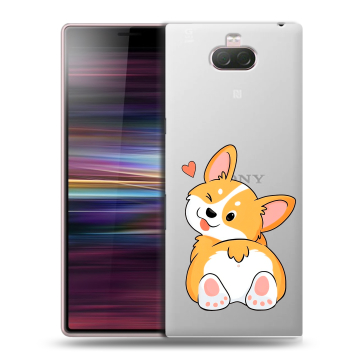 Силиконовый чехол на Sony Xperia 10 с принтом Корги