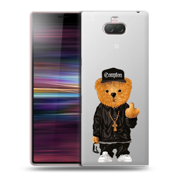 Силиконовый чехол на Sony Xperia 10 с принтом Плюшевый медведь
