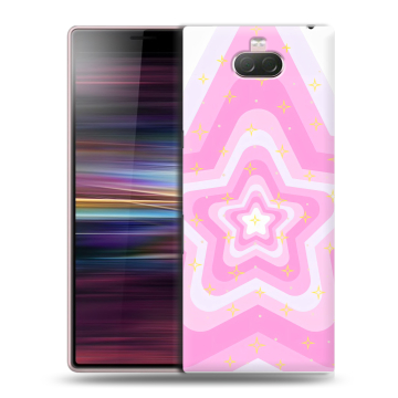 Силиконовый чехол на Sony Xperia 10 с принтом Сердечки