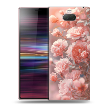 Силиконовый чехол на Sony Xperia 10 с принтом Розовые розы
