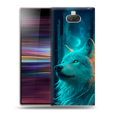 Силиконовый чехол на Sony Xperia 10 с принтом бабочки саккура
