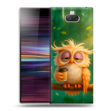 Силиконовый чехол на Sony Xperia 10 с принтом сова