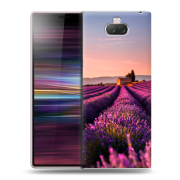 Силиконовый чехол на Sony Xperia 10 с принтом лаванда