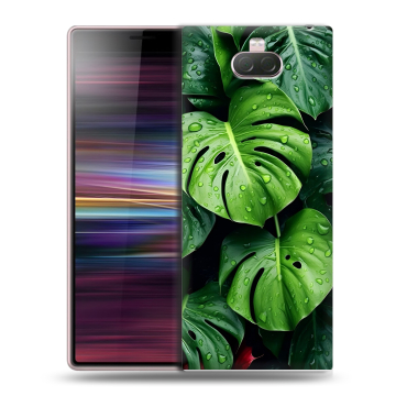 Силиконовый чехол на Sony Xperia 10 с принтом Листья Силиконовый чехол на Sony Xperia 10 с принтом Листья