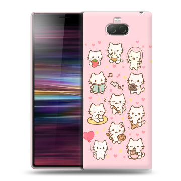 Силиконовый чехол на Sony Xperia 10 с принтом Hello Kitty Хелоу Кити Силиконовый чехол на Sony Xperia 10 с принтом Hello Kitty Хелоу Кити