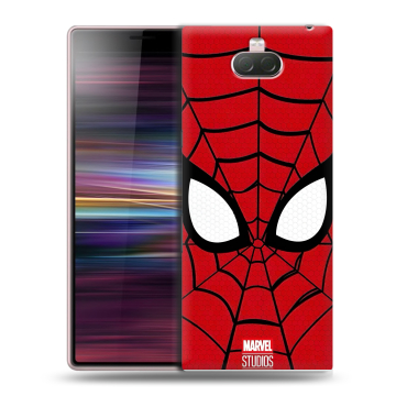 Силиконовый чехол на Sony Xperia 10 с принтом человек паук spiderman Силиконовый чехол на Sony Xperia 10 с принтом человек паук spiderman