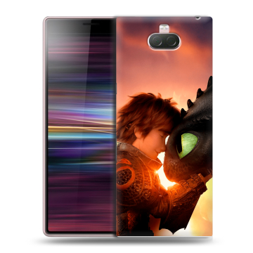 Силиконовый чехол на Sony Xperia 10 с принтом Как приручить дракона Силиконовый чехол на Sony Xperia 10 с принтом Как приручить дракона