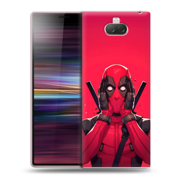 Силиконовый чехол на Sony Xperia 10 с принтом Дедпул Deadpool Силиконовый чехол на Sony Xperia 10 с принтом Дедпул Deadpool