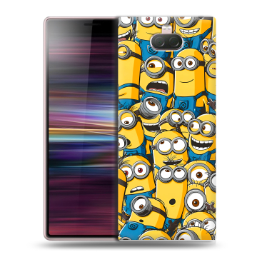 Силиконовый чехол на Sony Xperia 10 с принтом Миньоны Силиконовый чехол на Sony Xperia 10 с принтом Миньоны