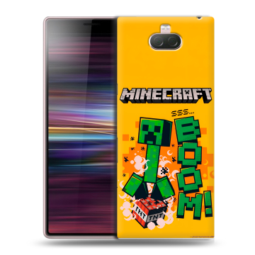 Силиконовый чехол на Sony Xperia 10 с принтом Майнкрафт Minecraft Силиконовый чехол на Sony Xperia 10 с принтом Майнкрафт Minecraft