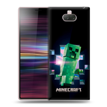 Силиконовый чехол на Sony Xperia 10 с принтом Майнкрафт Minecraft Силиконовый чехол на Sony Xperia 10 с принтом Майнкрафт Minecraft