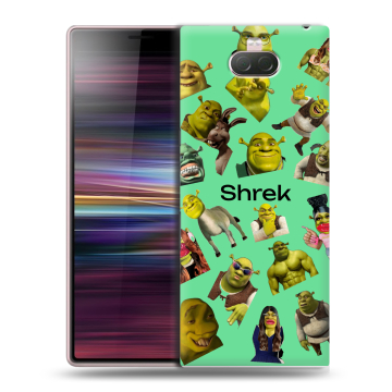 Силиконовый чехол на Sony Xperia 10 с принтом Шрек Shrek Силиконовый чехол на Sony Xperia 10 с принтом Шрек Shrek