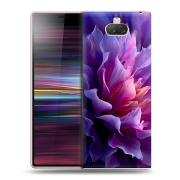 Силиконовый чехол на Sony Xperia 10 с принтом женский цветы Силиконовый чехол на Sony Xperia 10 с принтом женский цветы