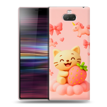 Силиконовый чехол на Sony Xperia 10 с принтом для девочек