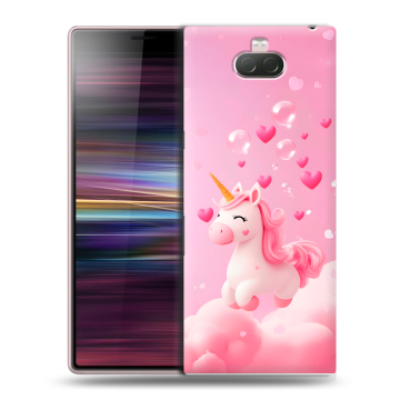 Силиконовый чехол на Sony Xperia 10 с принтом Единорог