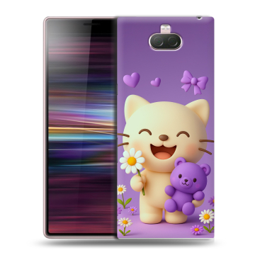 Силиконовый чехол на Sony Xperia 10 с принтом для девочек