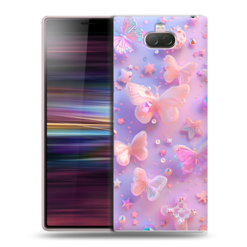 Силиконовый чехол на Sony Xperia 10 с принтом Бабочки