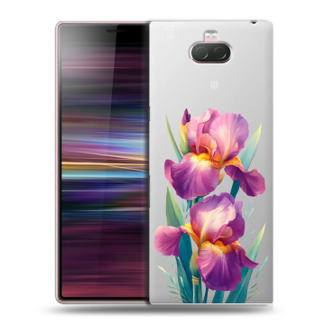 Силиконовый чехол на Sony Xperia 10 с принтом Цветы орхидеи