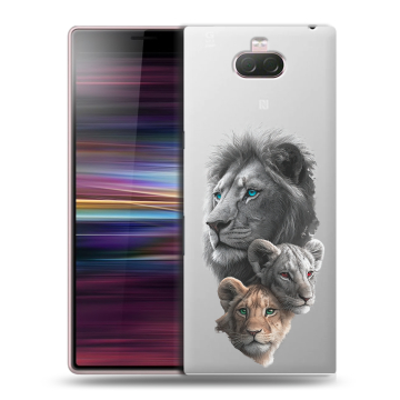 Силиконовый чехол на Sony Xperia 10 с принтом Львы