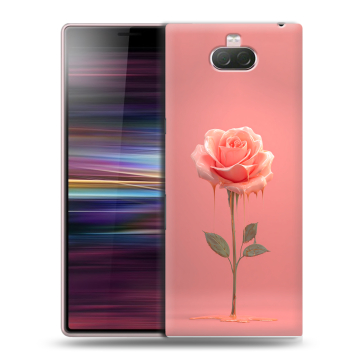 Силиконовый чехол на Sony Xperia 10 с принтом Розовая роза