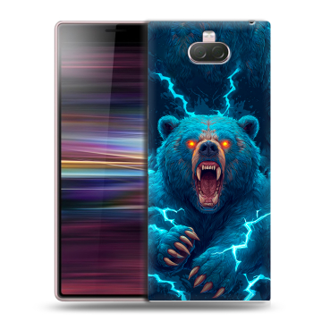 Силиконовый чехол на Sony Xperia 10 с принтом Медведь