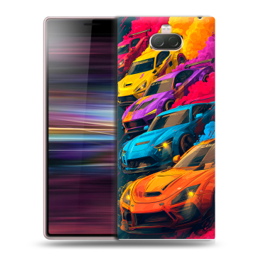 Силиконовый чехол на Sony Xperia 10 с принтом Тачки Силиконовый чехол на Sony Xperia 10 с принтом Тачки