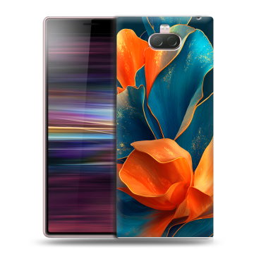 Силиконовый чехол на Sony Xperia 10 с принтом Цветы Силиконовый чехол на Sony Xperia 10 с принтом Цветы