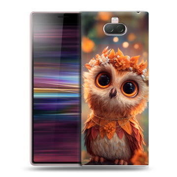 Силиконовый чехол на Sony Xperia 10 с принтом Милая сова Силиконовый чехол на Sony Xperia 10 с принтом Милая сова