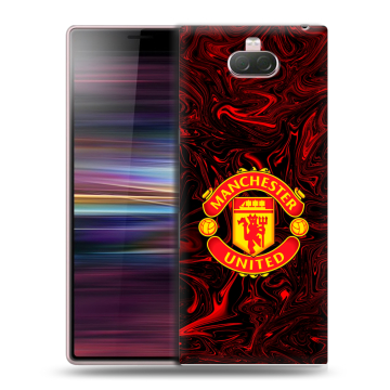 Силиконовый чехол на Sony Xperia 10 с принтом Manchester United Силиконовый чехол на Sony Xperia 10 с принтом Manchester United