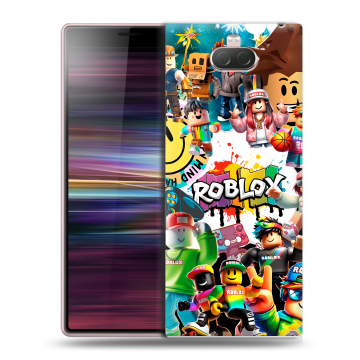 Силиконовый чехол на Sony Xperia 10 с принтом Roblox Роблокс Силиконовый чехол на Sony Xperia 10 с принтом Roblox Роблокс