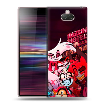 Силиконовый чехол на Sony Xperia 10 с принтом Hazbin Hotel Отель Хазбин Силиконовый чехол на Sony Xperia 10 с принтом Hazbin Hotel Отель Хазбин