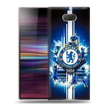 Силиконовый чехол на Sony Xperia 10 с принтом Chelsea Челси Силиконовый чехол на Sony Xperia 10 с принтом Chelsea Челси