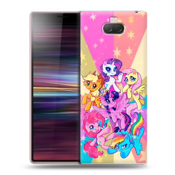 Силиконовый чехол на Sony Xperia 10 с принтом My little pony Дружба чудо Силиконовый чехол на Sony Xperia 10 с принтом My little pony Дружба чудо