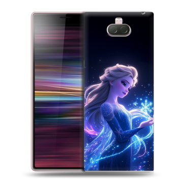 Силиконовый чехол на Sony Xperia 10 с принтом Холодное сердце Frozen Силиконовый чехол на Sony Xperia 10 с принтом Холодное сердце Frozen