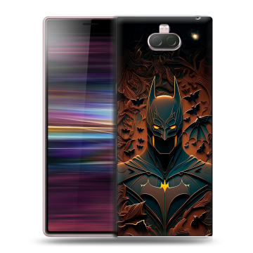 Силиконовый чехол на Sony Xperia 10 с принтом Batman Бэтмен Силиконовый чехол на Sony Xperia 10 с принтом Batman Бэтмен