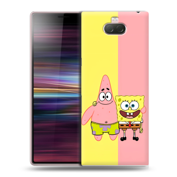 Силиконовый чехол на Sony Xperia 10 с принтом Спанч боб Спанчбоб Силиконовый чехол на Sony Xperia 10 с принтом Спанч боб Спанчбоб