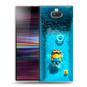 Силиконовый чехол на Sony Xperia 10 с принтом Миньоны Силиконовый чехол на Sony Xperia 10 с принтом Миньоны