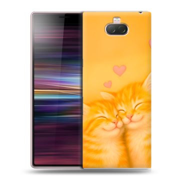 Силиконовый чехол на Sony Xperia 10 с принтом Милые котята Силиконовый чехол на Sony Xperia 10 с принтом Милые котята