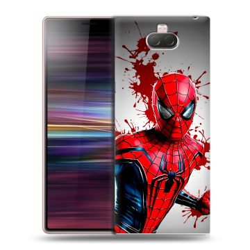 Силиконовый чехол на Sony Xperia 10 с принтом Spiderman Человек паук Силиконовый чехол на Sony Xperia 10 с принтом Spiderman Человек паук