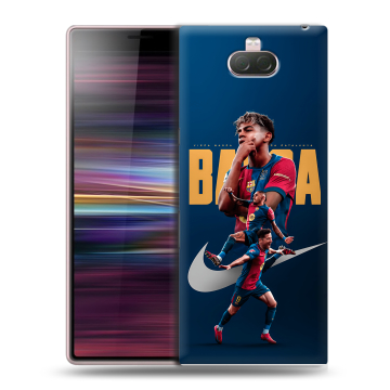 Силиконовый чехол на Sony Xperia 10 с принтом Барселона Barca Yamal Силиконовый чехол на Sony Xperia 10 с принтом Барселона Barca Yamal