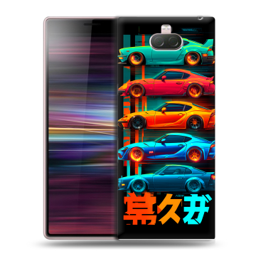 Силиконовый чехол на Sony Xperia 10 с принтом машины тачки Силиконовый чехол на Sony Xperia 10 с принтом машины тачки