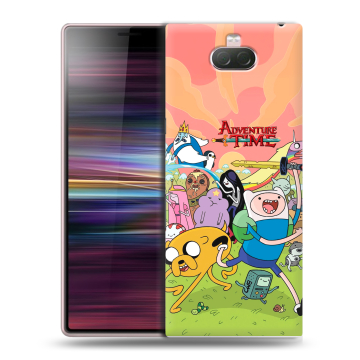 Силиконовый чехол на Sony Xperia 10 с принтом Adventure time Время приключений Силиконовый чехол на Sony Xperia 10 с принтом Adventure time Время приключений