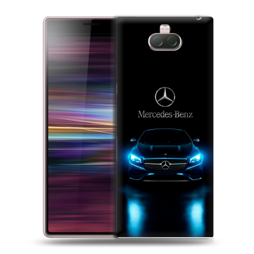 Силиконовый чехол на Sony Xperia 10 с принтом Mercedes Мерседес Силиконовый чехол на Sony Xperia 10 с принтом Mercedes Мерседес