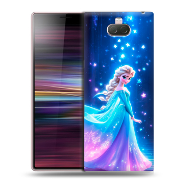 Силиконовый чехол на Sony Xperia 10 с принтом Холодное сердце Frozen Силиконовый чехол на Sony Xperia 10 с принтом Холодное сердце Frozen