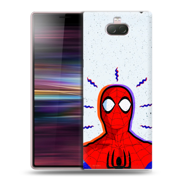Силиконовый чехол на Sony Xperia 10 с принтом Spiderman Человек паук Силиконовый чехол на Sony Xperia 10 с принтом Spiderman Человек паук