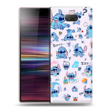 Силиконовый чехол на Sony Xperia 10 с принтом Лило и Стич Силиконовый чехол на Sony Xperia 10 с принтом Лило и Стич